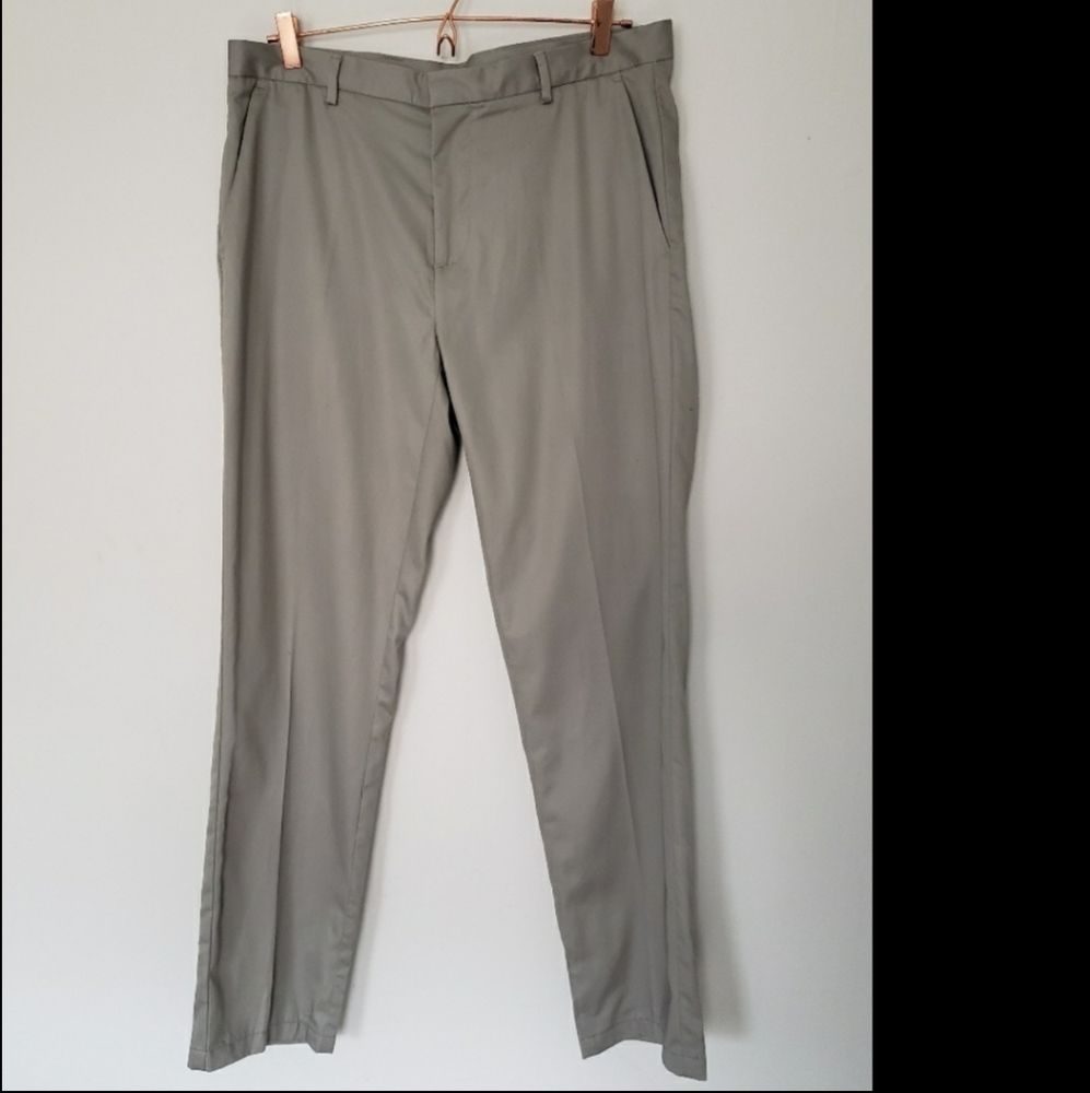 CK gray slim fit dress pant slacks pants 34 34